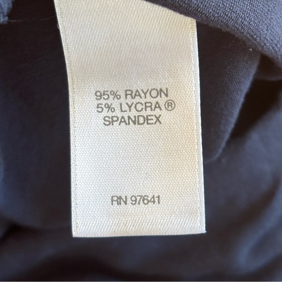 J Jill 2X Wearever Collection navy blue elastic waistband pull on midi skirt - Picture 4 of 7